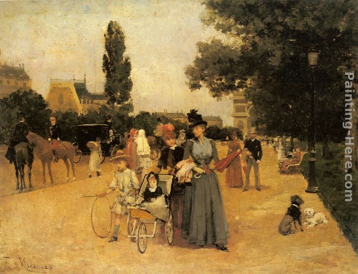 Francisco Miralles Avenue Foch with a View of the Arc de Triomphe